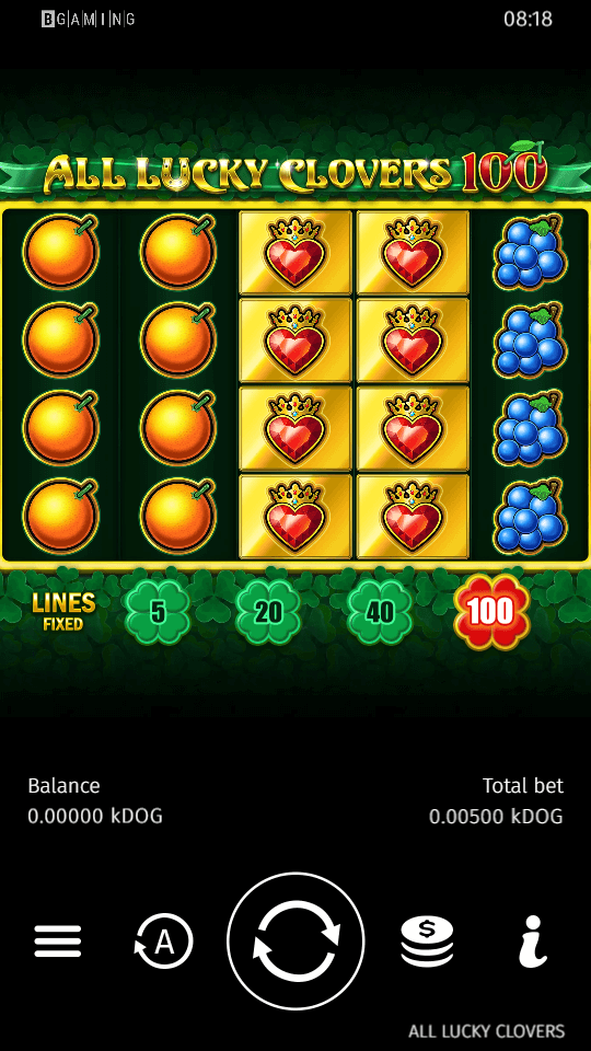 All Lucky Clovers LTC Casino Screenshot