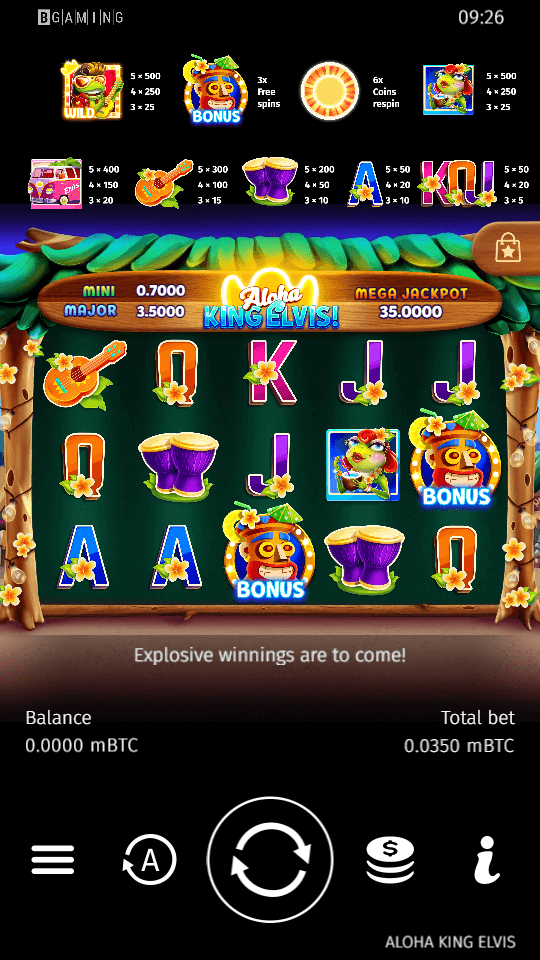 Aloha King Elvis LTC Casino Screenshot