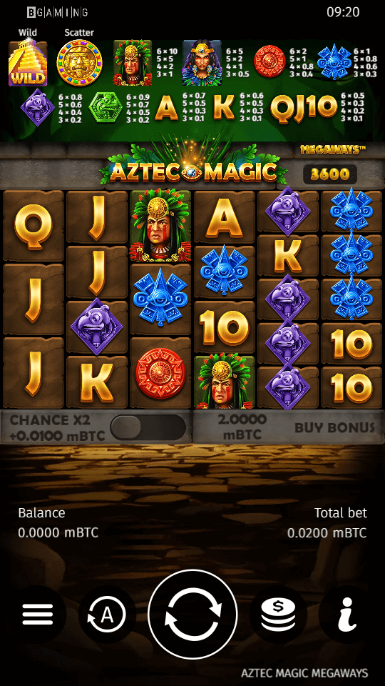Aztec Magic Megaways LTC Casino Screenshot