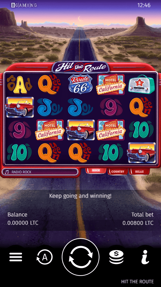 Hit the Route LTC Casino Screenshot